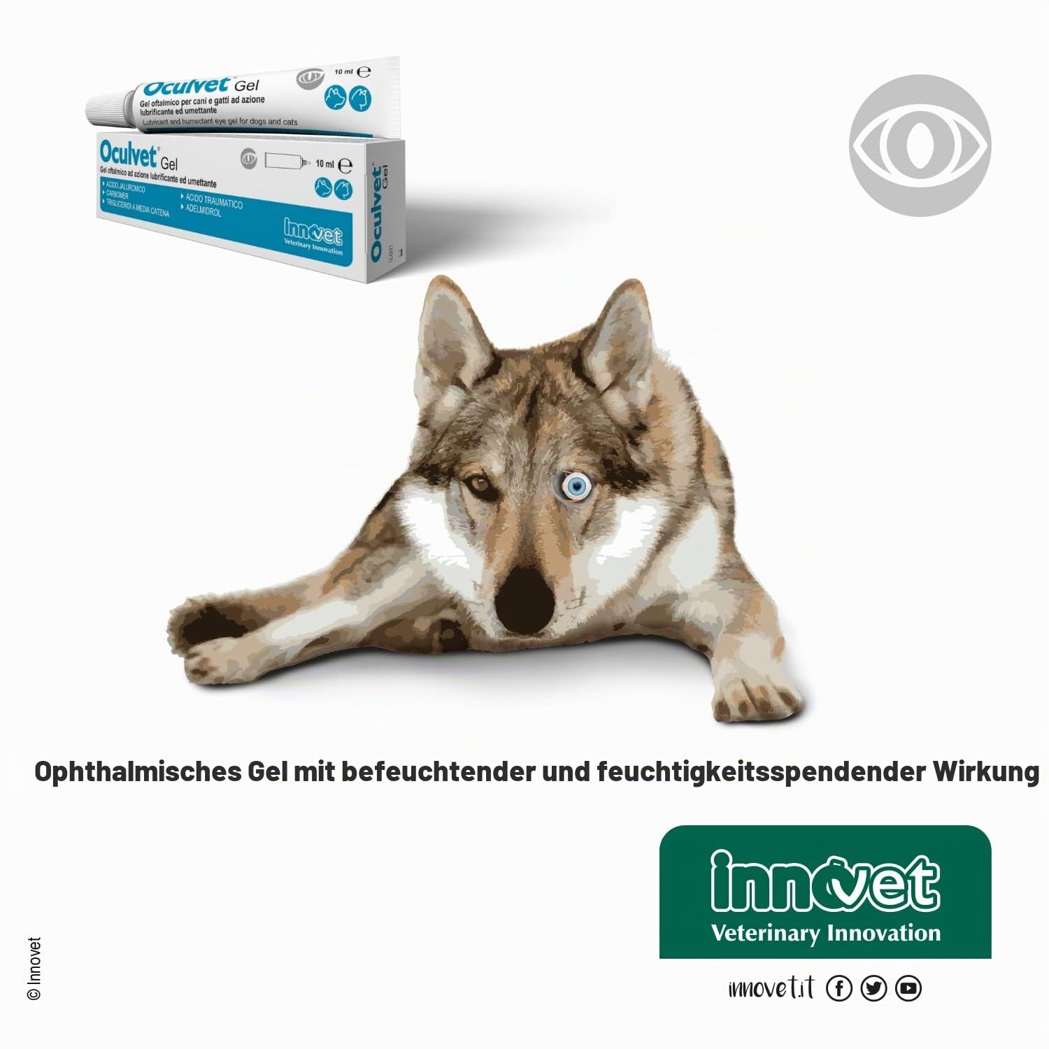Oculvet Augenpflege für Hunde & Katze, 10 ml Gel zur Reinigung & Pflege