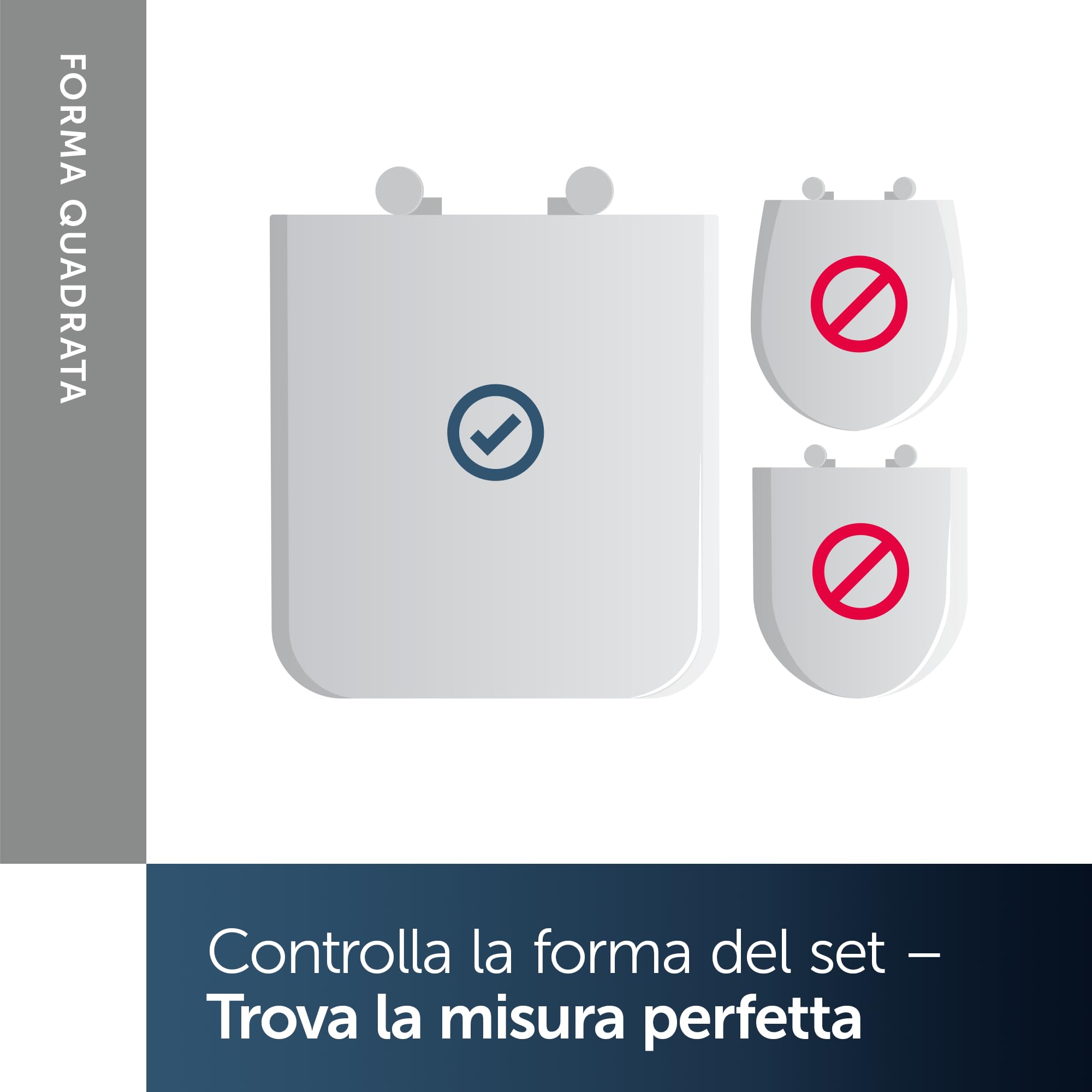 Ideal Standard Conca Sedile WC, forma angolare, Sedile del water resistente, incluso set di cerniere per una facile installazione, fatto di urea robusta – Bianco (380x526 mm)