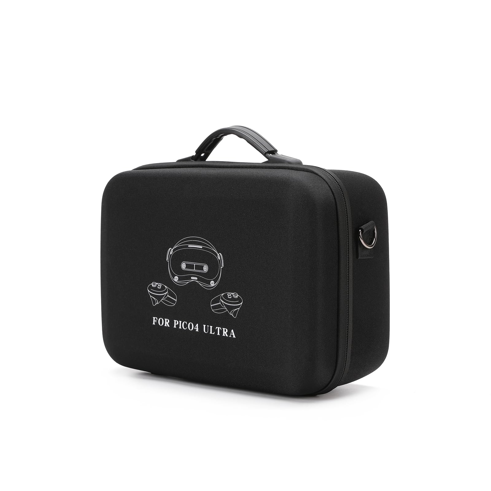 Custodia rigida per accessori Pico 4 Ultra, borsa da viaggio all-in-one, borsa a tracolla per cuffie VR, controller e altri accessori, 31 x 21 x 13,5 cm (nero)