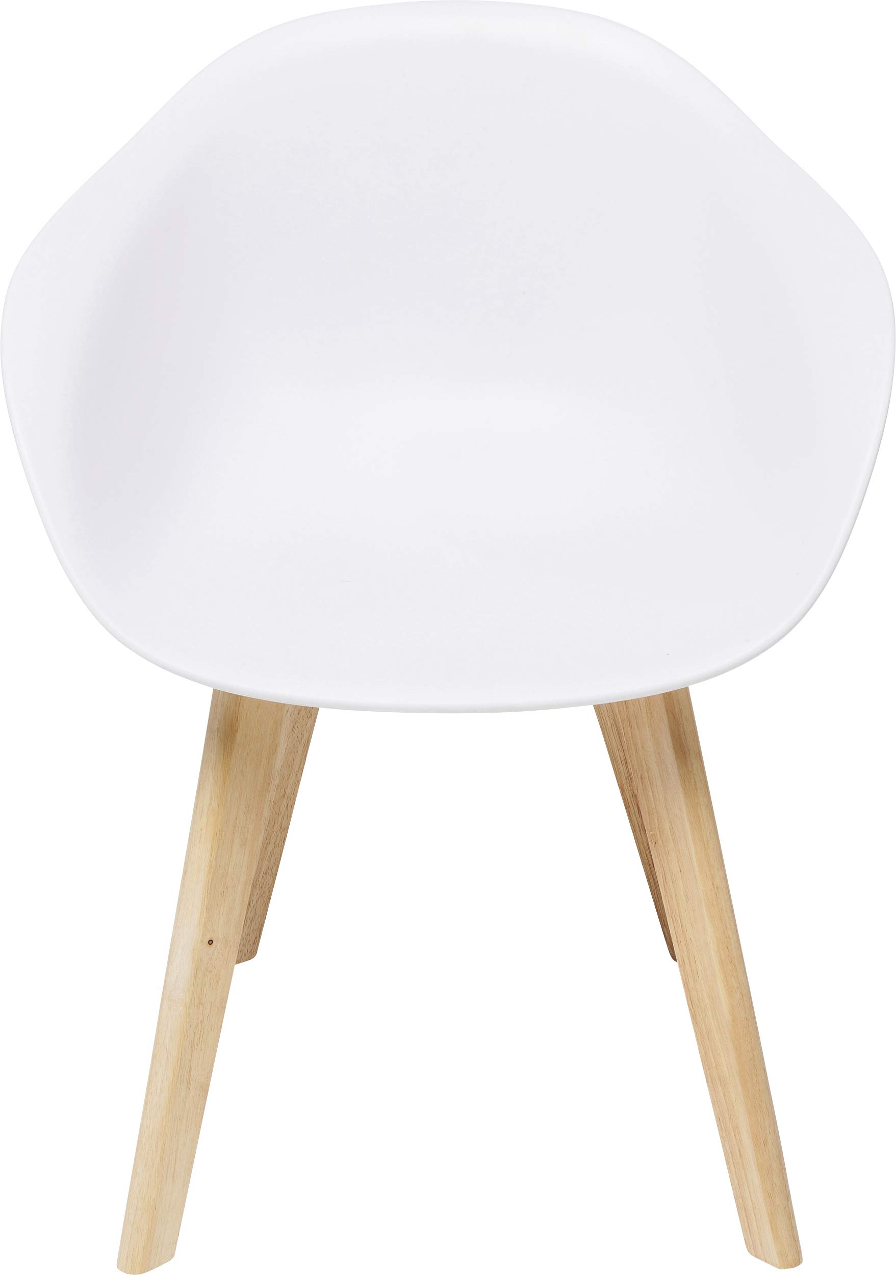 Kare Design Armlehnstuhl Forum Scandi Object Weiss Weisser Stuhl Fur Das Esszimmer Mit Armlehnen Und Holzfussen Moderner Schalenstuhl H B T 80x60x55cm Amazon De Kuche Haushalt