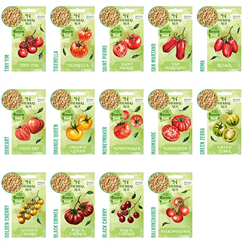 Kit-De-Semillas-De-Tomate--14-Variedades-Selectas-De-Tomates-Gigantes-480-Unidades-Para-Cultivar-En-Huerto-Frescas-Para-Mini-Huerto-Planta-Interior--Regalos-Originales-Para-Hombre-y-Mujer