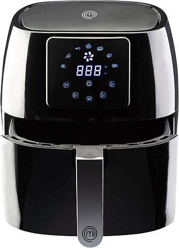 MasterChef Airfryer - Freidora de aire compacta de 4.75 cuartos de galón con pantalla digital, 7 ajustes preestablecidos de cocción simples y