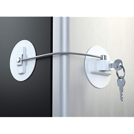 Highly Secured Refrigerator Lock with Key - Mini Refrigerator Door Lock for...