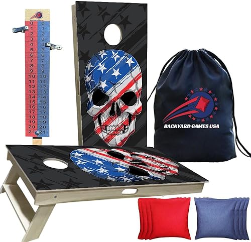 Miniatura 8 de BackYardGamesUSA Professional Cornhole Set with Bags - Regulation Size Corn Hole Boards - Bean Bag Toss Game for Adults - Includes Score Tower and