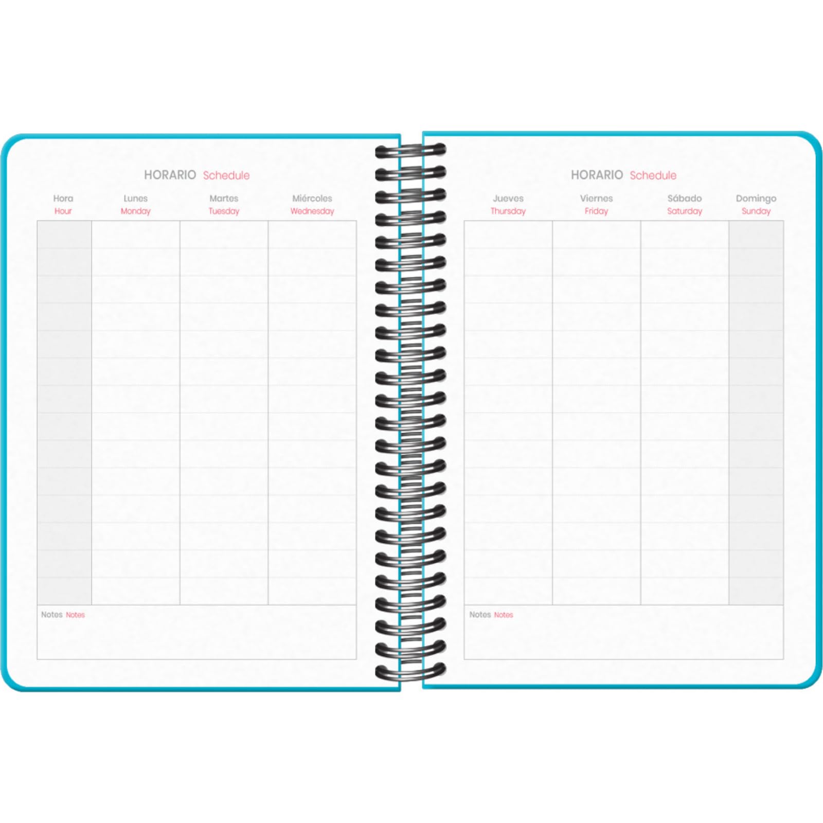 Dohe, School Planner 2025 2026, Week to View, A5 Size (15x21 cm), Spanish and English, Double Spiral Binding and Elastic Band - Image 3