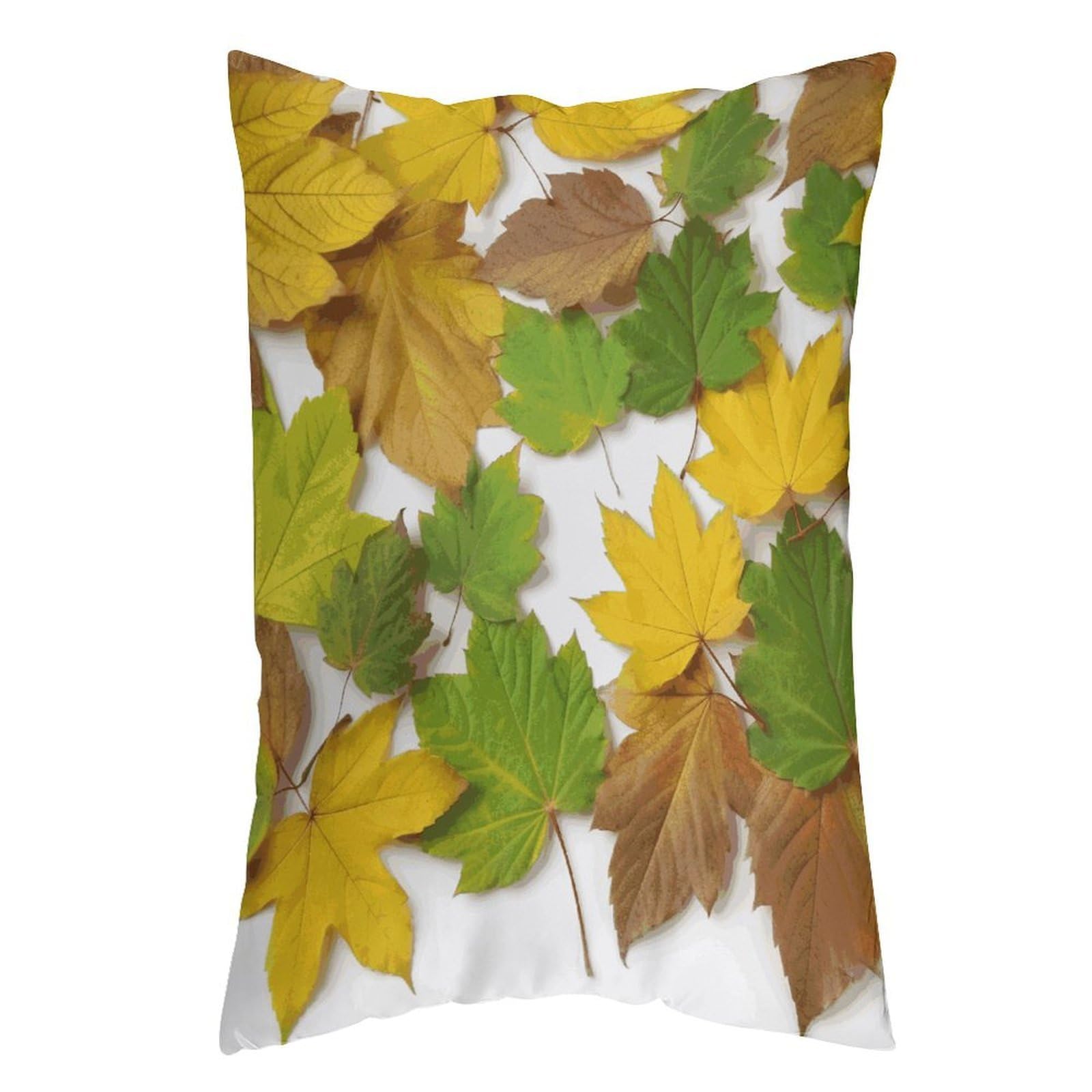 FekiLoot Leaves Throw Pillow Cover Soft Pillowcase with Hidden Zipper Lumbar Decorative Throw Pillow Covers Luxury Cozy Pillows Shams Rectangle Cushion Cases