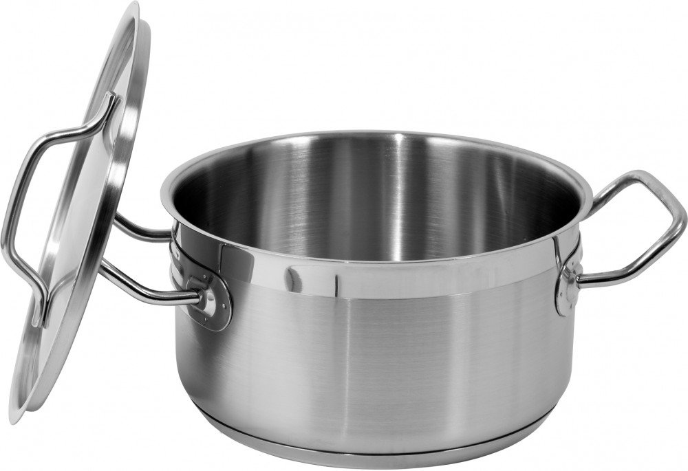 Edelstahl Kochtopf mit Deckel 20x10,5 3,3L Gastronomie Qualität Induktion