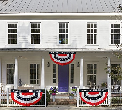 Memorial Day Patriotic Bunting Banner - Large 3 Ft By 6 Ft, Land Of The Free, 4Th Of July, Patriotic Banner, Election Decoration, Usa, Rally, Voting Booth, Veteran's Day #TOP4