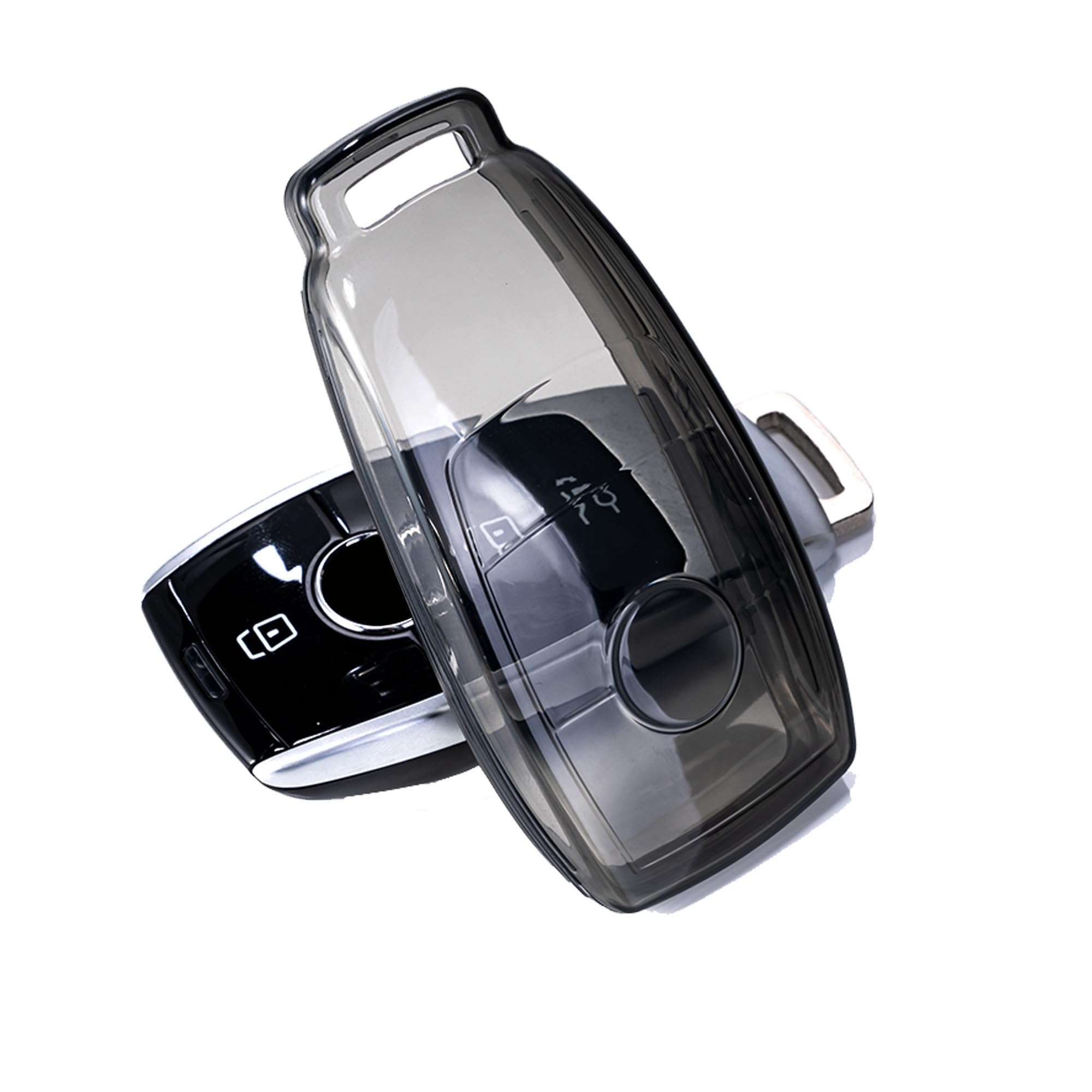 for Mercedes Key Fob Cover TPU Car Key Fob Case Fit for Benz GLC GLE GLA GLB GLS A C E G S AMG Class 4 Buttons Car Remote Key Case Shell Protector(