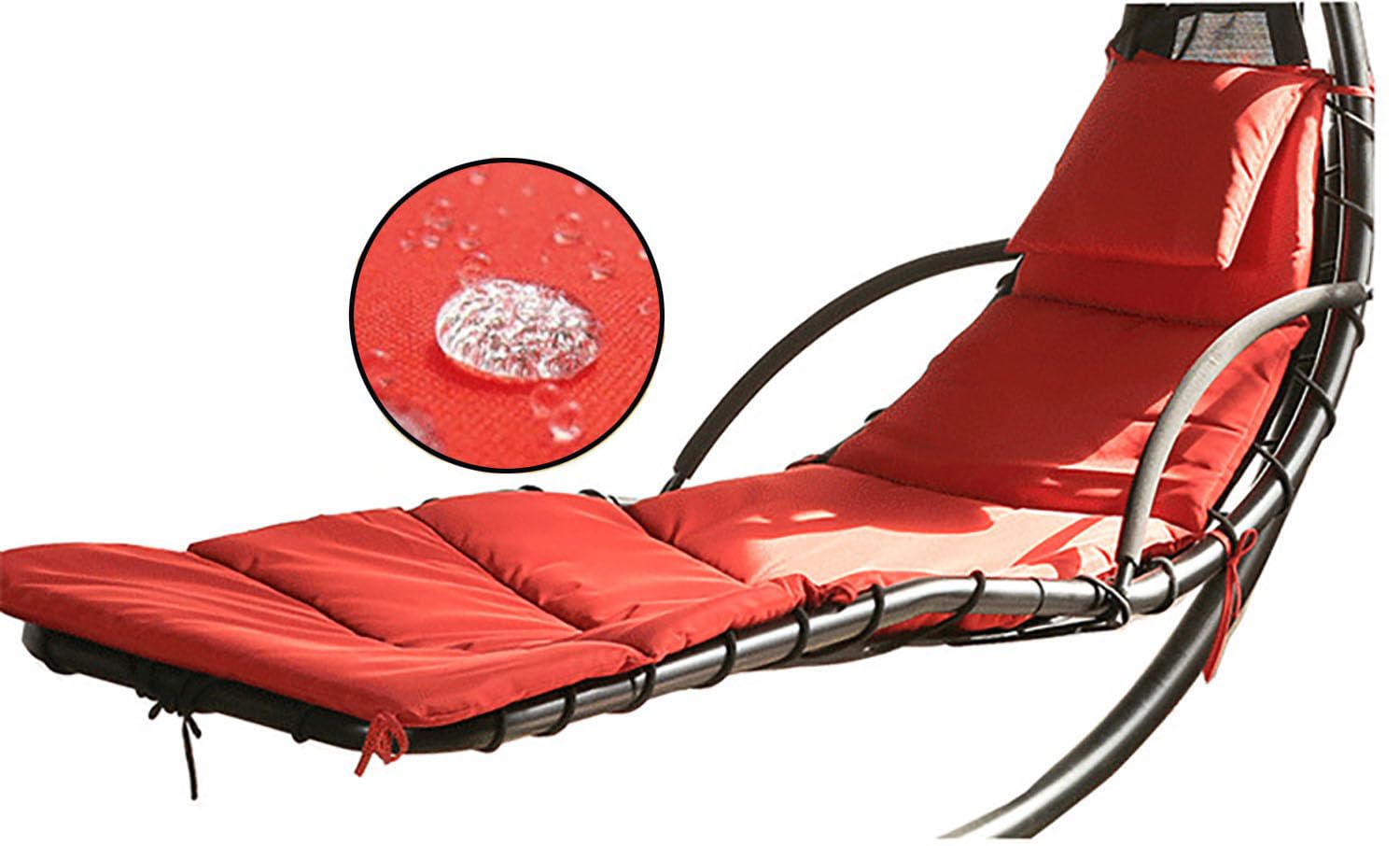 Sedia sospesa per esterni, in tessuto morbido impermeabile, con ombrellone, per il massimo comfort e relax