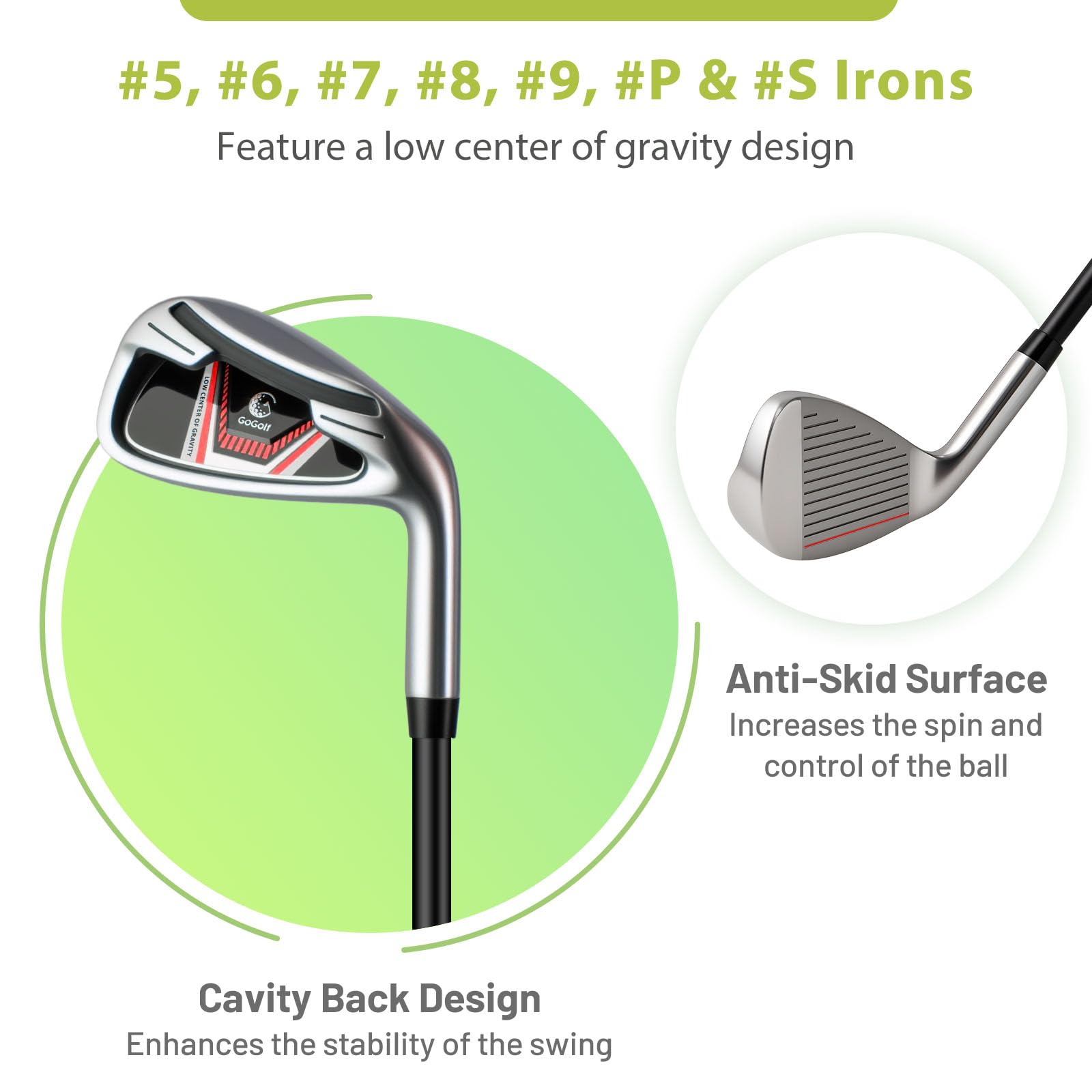 LIFEZEAL Set completo da golf da donna, set da 15 mazze da golf con borsa da golf, set di mazze da golf con 460CC #1 Driver, #3 Fairway, ibrido, #5#6#7#8#9#P #S