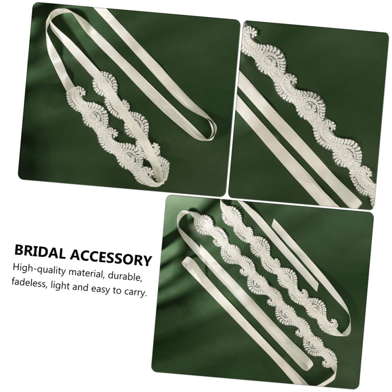 GALPADA 2 Stücke Taille Dekor Zubehör Gürtel Tuch Blume Spitze Schärpe Weiß Mit Brautjungfer Gürtel Band Damen Kleid Für Handgefertigte Schärpen Prom Kreative Satin