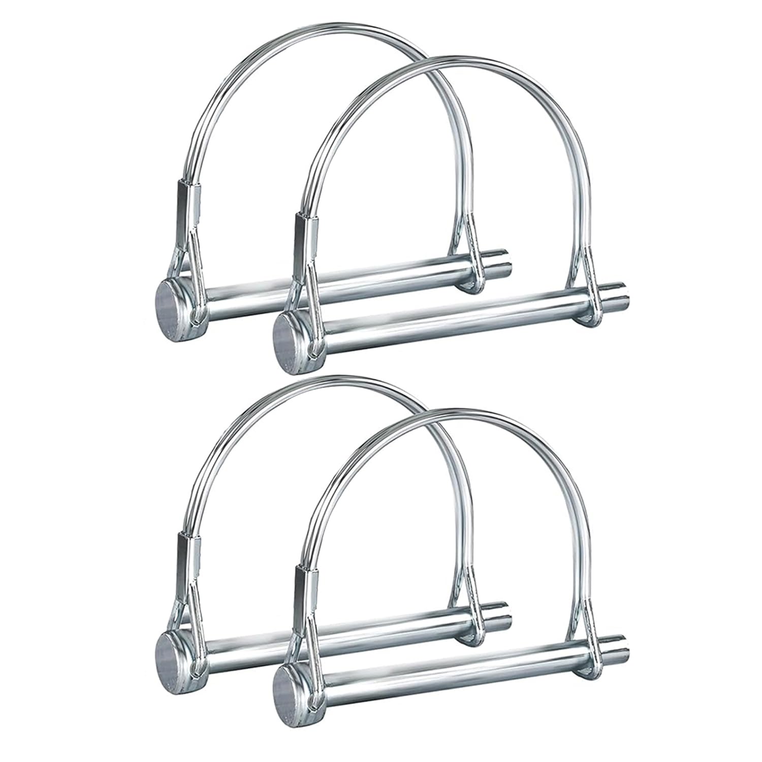 Trailer Coupler Pins - 4 Pack Zinc-Plated Safety Locks -1