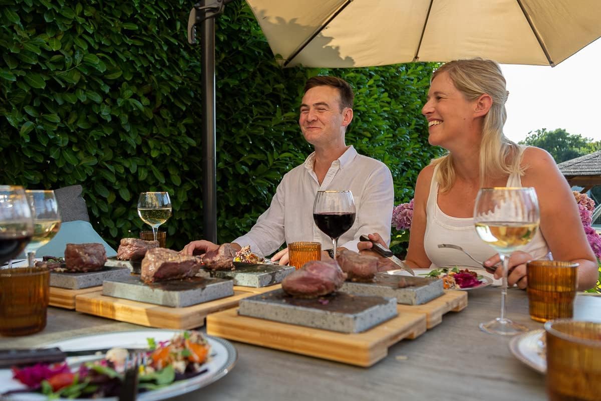 Black Rock Grill Hot Stone Kochen Lavastein - Steaksteine Hot Stone Kochen, Steak Grill, Kochstein