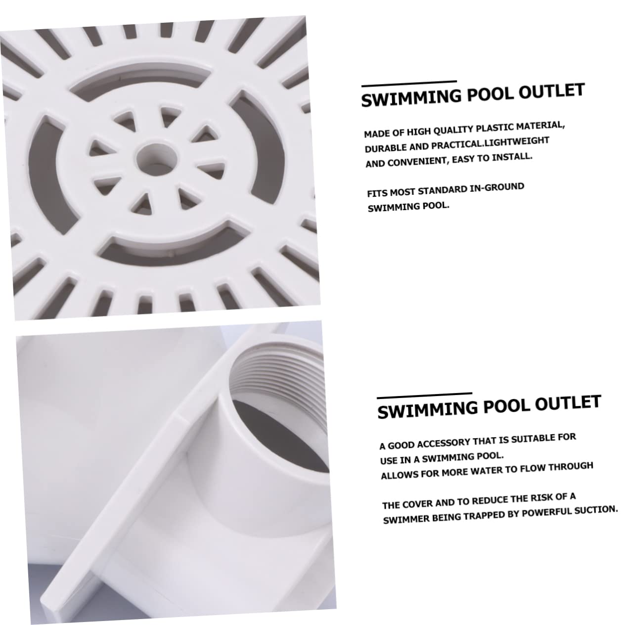 TOYANDONA 1 Pieza Desagüe Principal para Piscina In Ground Accesorio de Drenaje Eficaz para Instalación y Compatible con Mayoría de Estándar