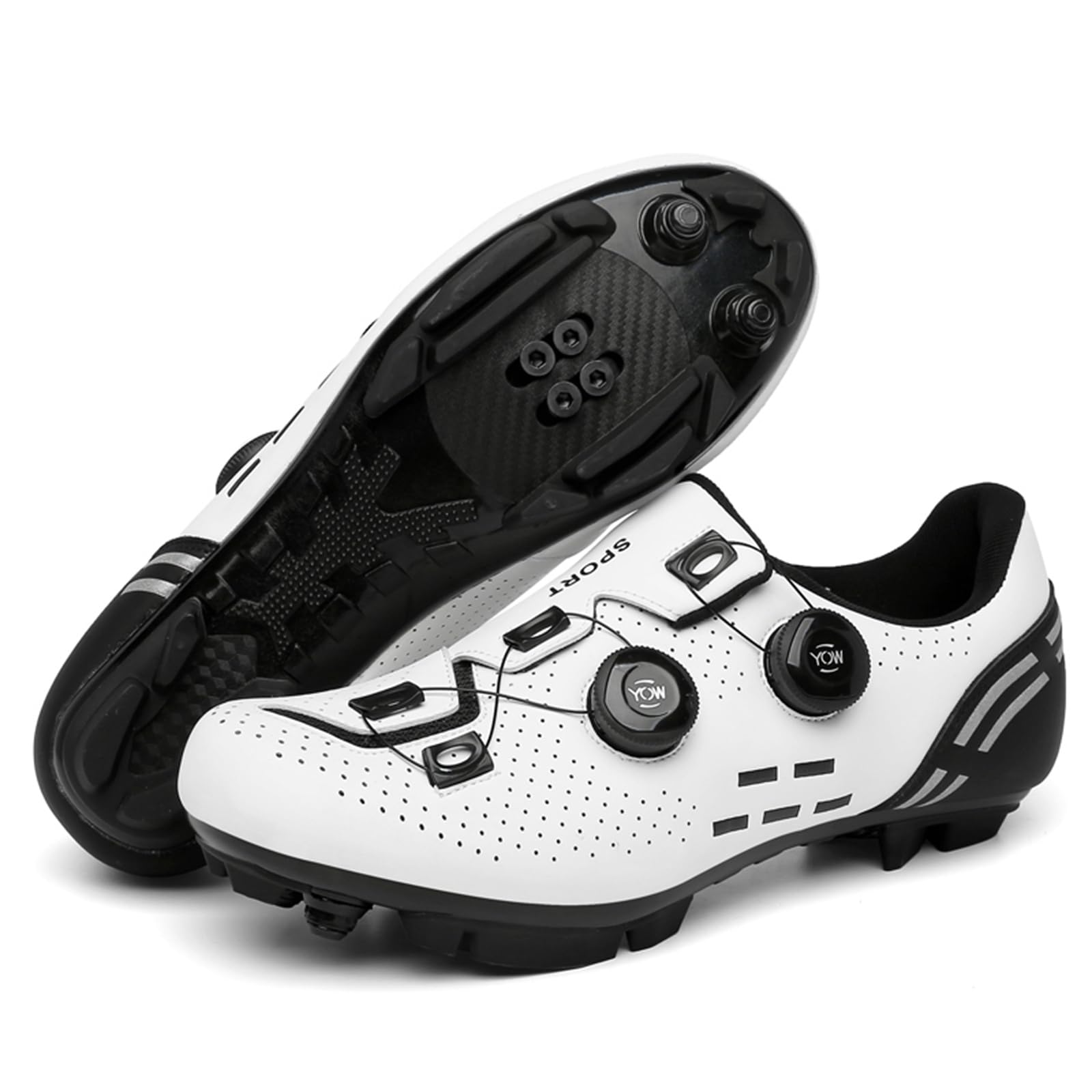 JiuQing Buty do jazdy na rowerze górskim Mężczyźni Kobiety z blokami SPD Buty rowerowe MTB Buty do jazdy na rowerze na świeżym powietrzu