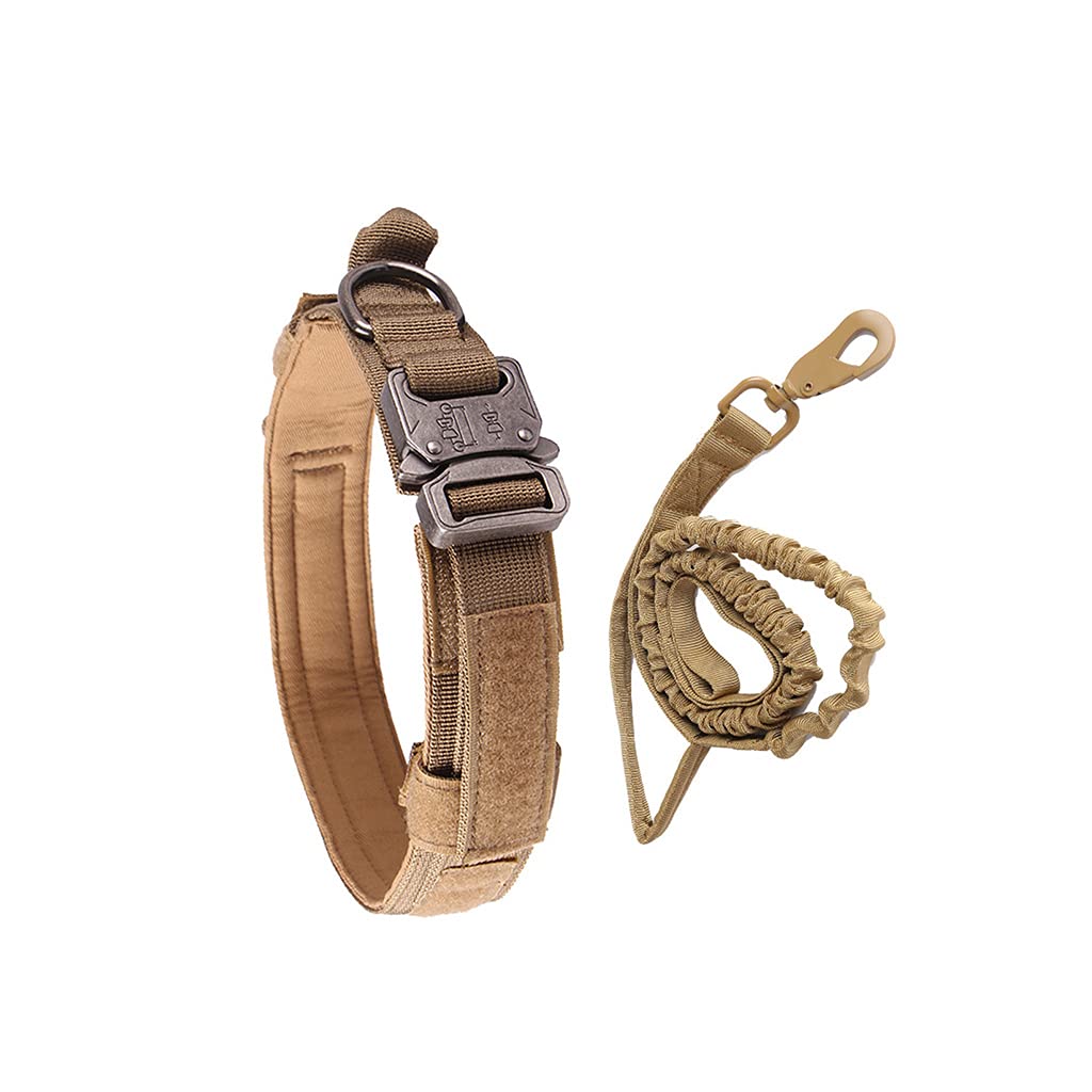 Collier pour Animaux de Compagnie Collier de Chien réglable pour Chiens de Taille Moyenne/Grande Poignée épaissie Confortable - Marron # XL
