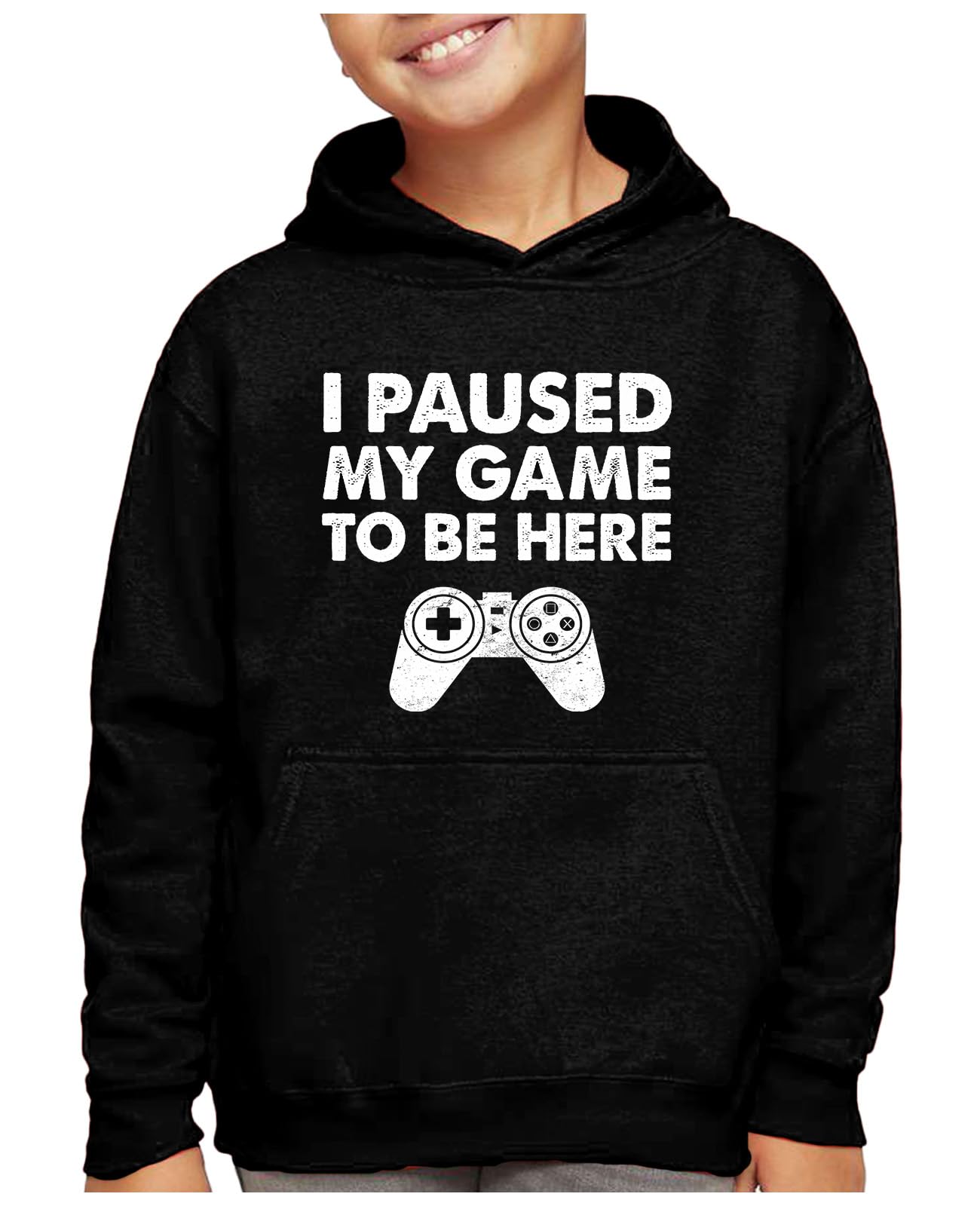 Tstars Funny Kids Gaming Apparel Hoodie Gifts for Gamers I Paused My Game to Be Here Hoodies