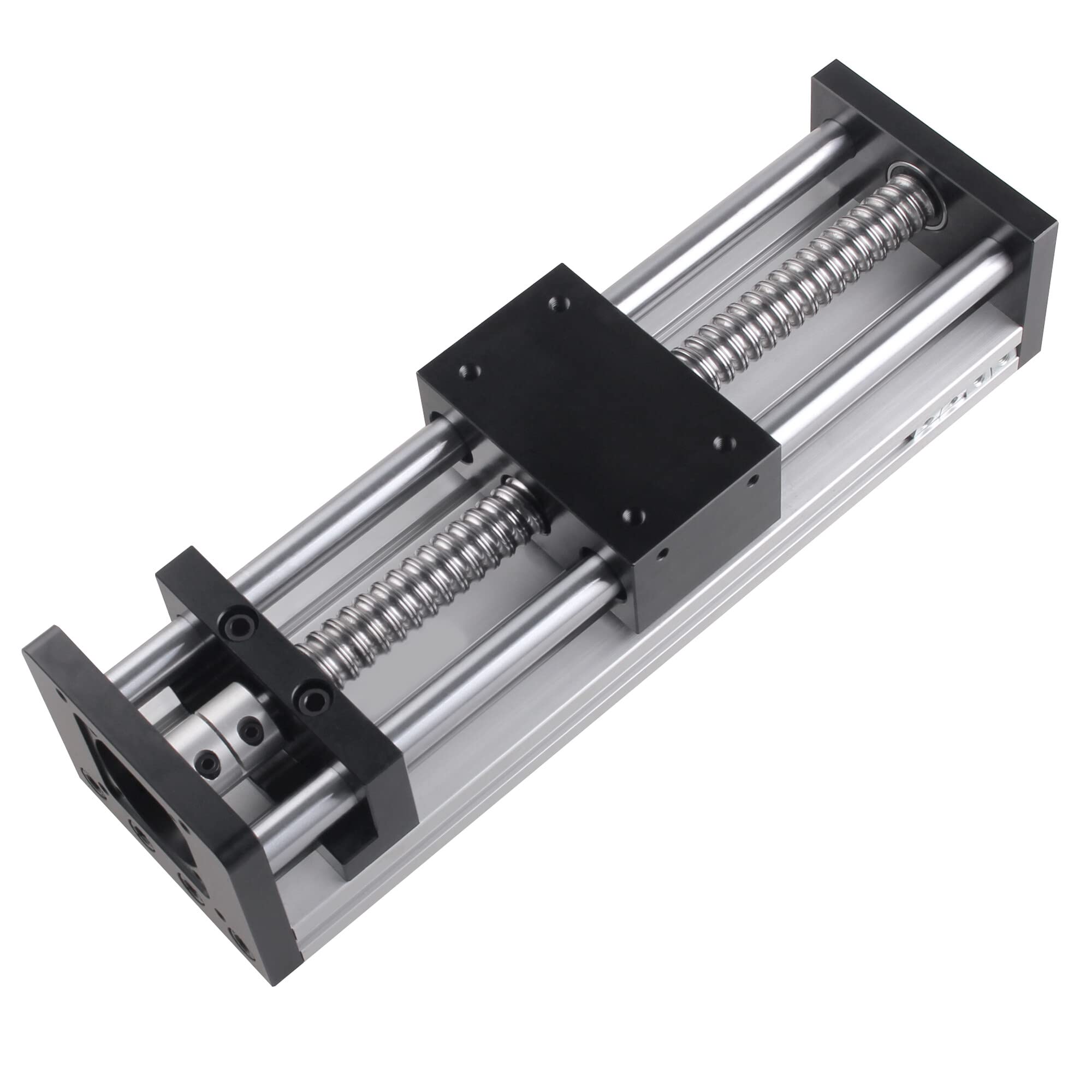 CNCMANS 300 mm Longueur de procédé effective Vis à billes de guidage optique à double axe SFU1204 300 mm, actionneur linéaire Guides linéaires Actionneur linéaire pour pièces de fraisage CNC DIY et