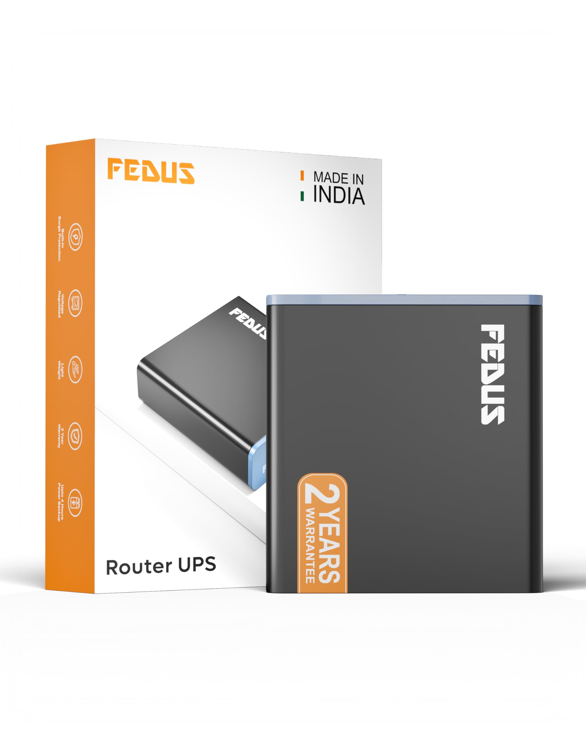 FEDUS Mini UPS for WiFi Router 12V 2A 4400mAh BIS Certified Battery Up to 4 Hours Backup, Zero Lag Switching Power Backup for JioFiber, Airtel Xstream, BSNL & All Dual Band Routers | 2 Year Warranty-picture-24
