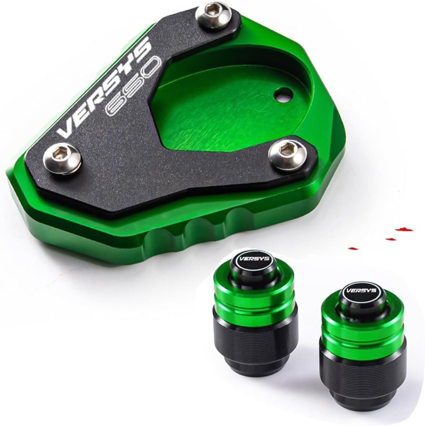 Para Kawasaki para Versys650 para VERSYS 650 2011-2022 Placa de extensión de soporte lateral de motocicleta para aumentar la placa de extensión,