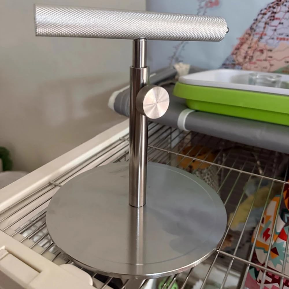 Toplionace Soporte de Escritorio para Loros, Percha de Entrenamiento Totalmente Metálica para Aves.
