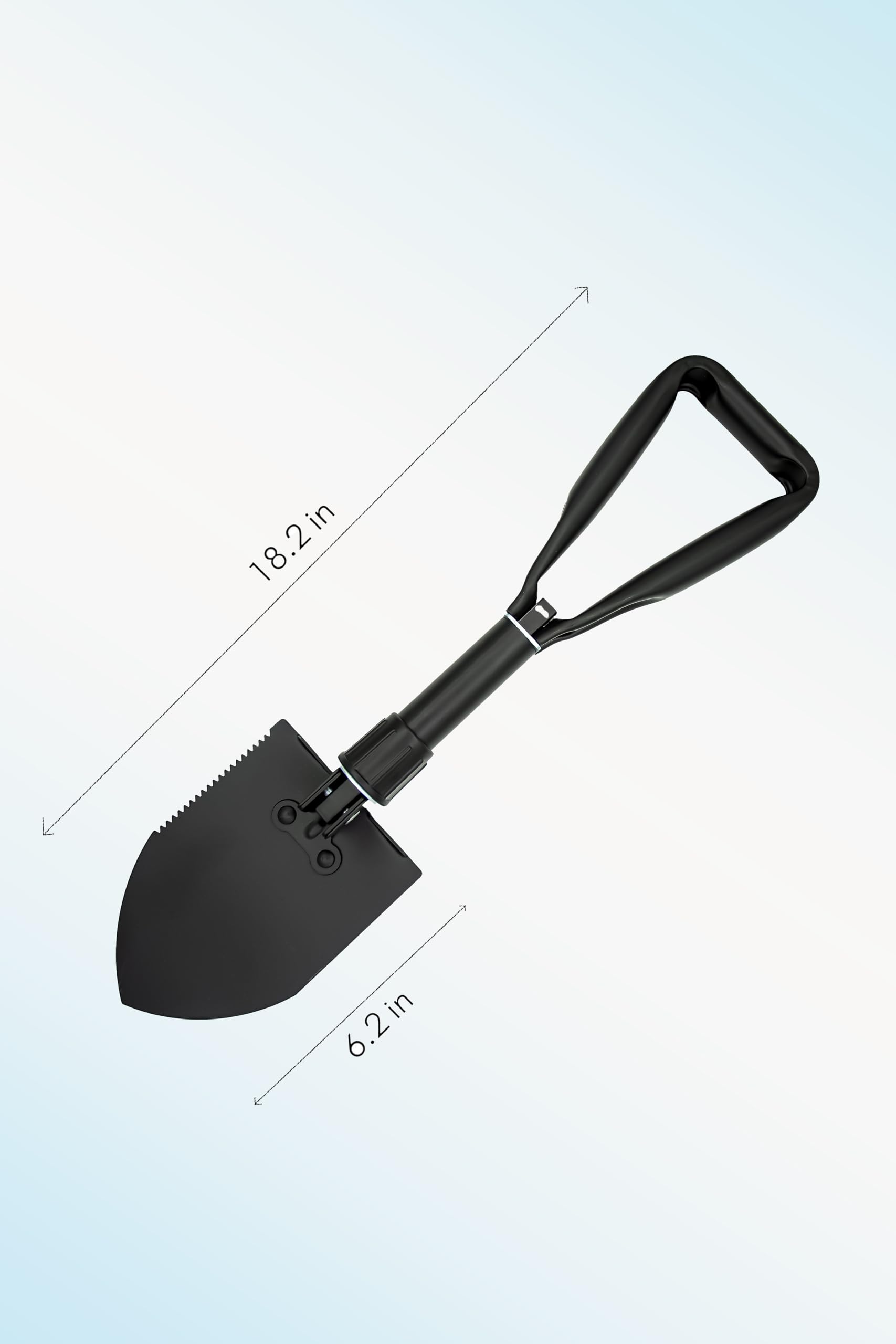 Vanpro Folding Shovel- Heavy Duty Carbon Steel Military Shovel, Mini Portable Camping Shovel, Entrenching Tool for Off Road, Hiking, Digging Dirt, Sand, Mud & Snow