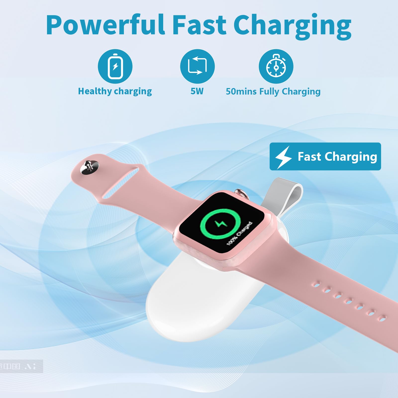 [Apple MFi Certified] Apple Watch Magnetic Fast Charger, Stuffcool iWatch Charger Smartwatch Charger USB Wireless Charger Fast Charging Adapter for Apple Watch Ultra 2/1 Series 10 9 8 7 6 5 4 3 2 1 SE