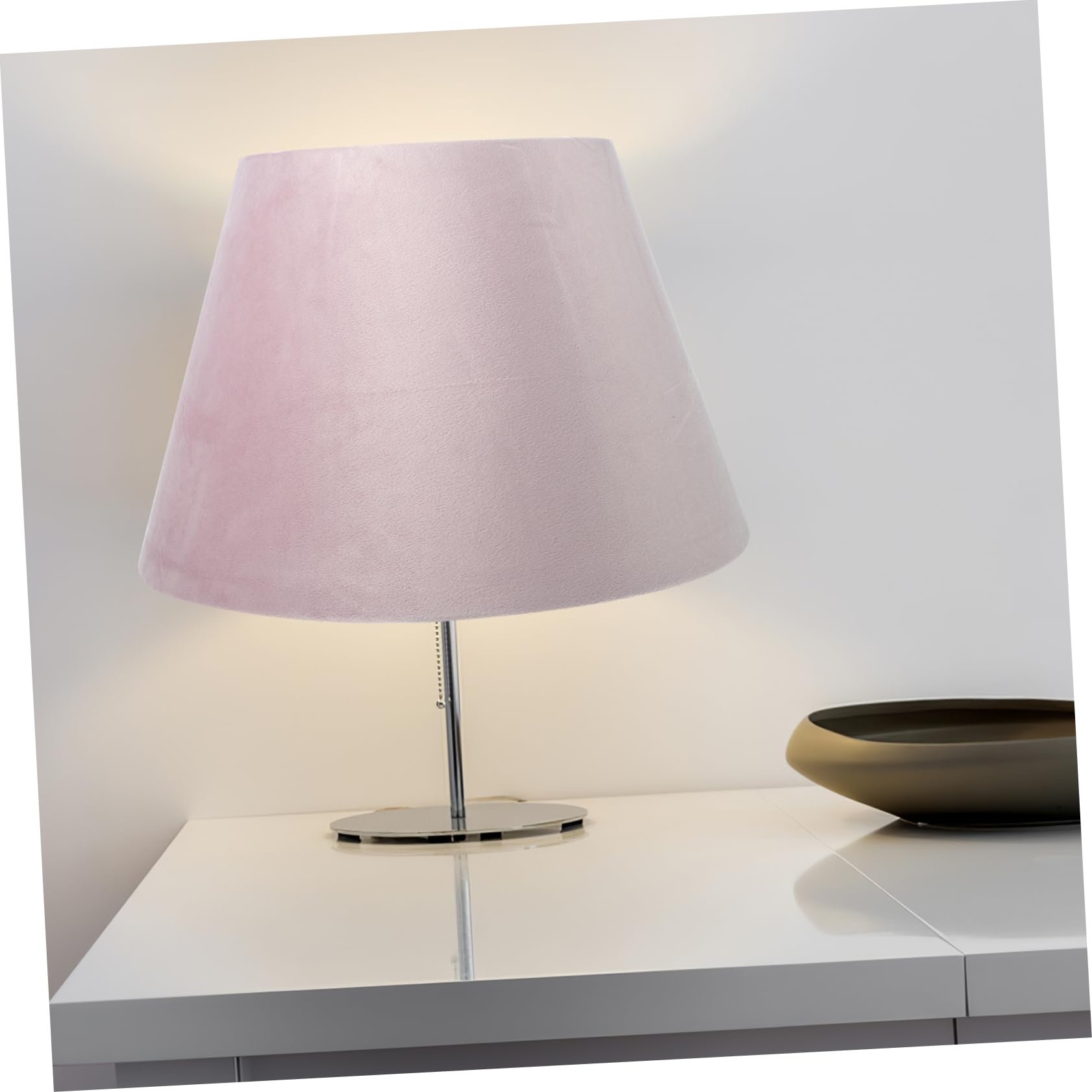 POPETPOP Pantalla De Franela Lámpara De Escritorio Pantallas Cilindro Lamparas Salon Tonos De Lámpara De Tonos De Lámparas Para Lámparas De Mesa Pantalla De Lámpara De Mesa Paño Rosa
