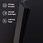 Finksy 7 x 7 Inch DIY Scrapbook Photo Album Brwon 40 Pages Hardcover Kraft Blank Memory Book for Wedding and Anniversary Family