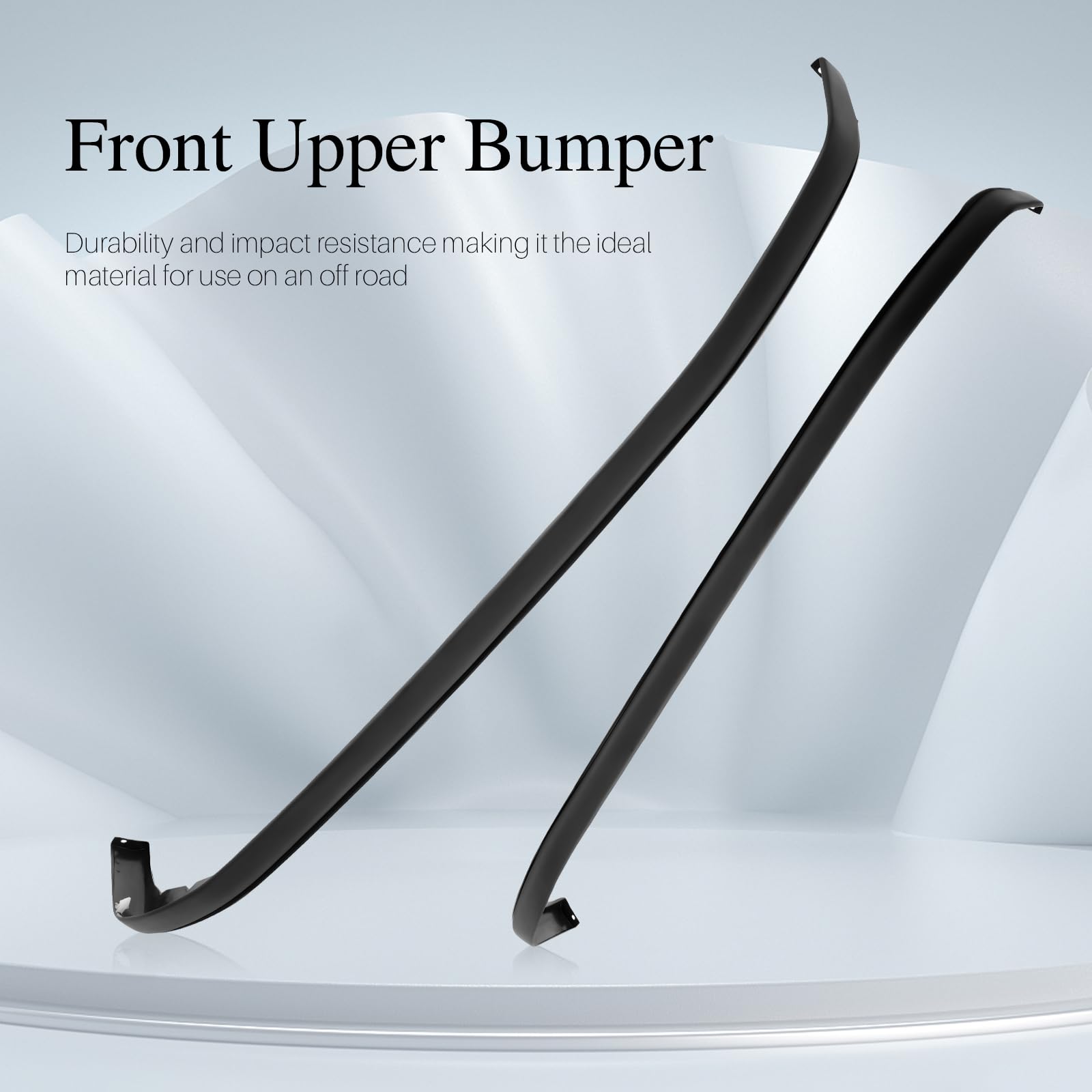 CarPartsDepot Front Upper Bumper Cover Pad Textured Black Compatible With 1994-2002 DODGE Ram 1500 2500 3500 Fits 55234605 CH1000160