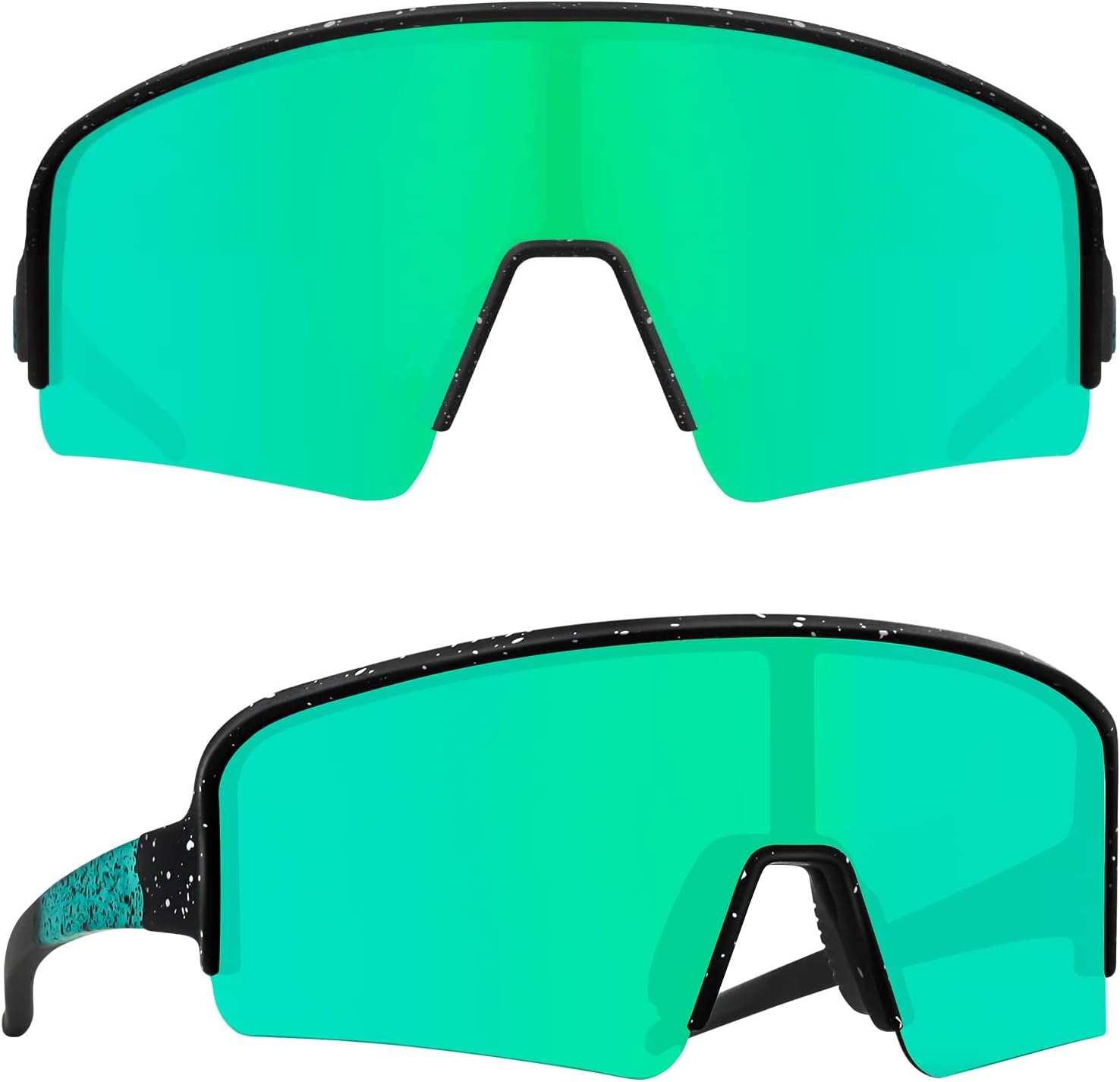 J2 Semi Rimless -Black/Polarized Green