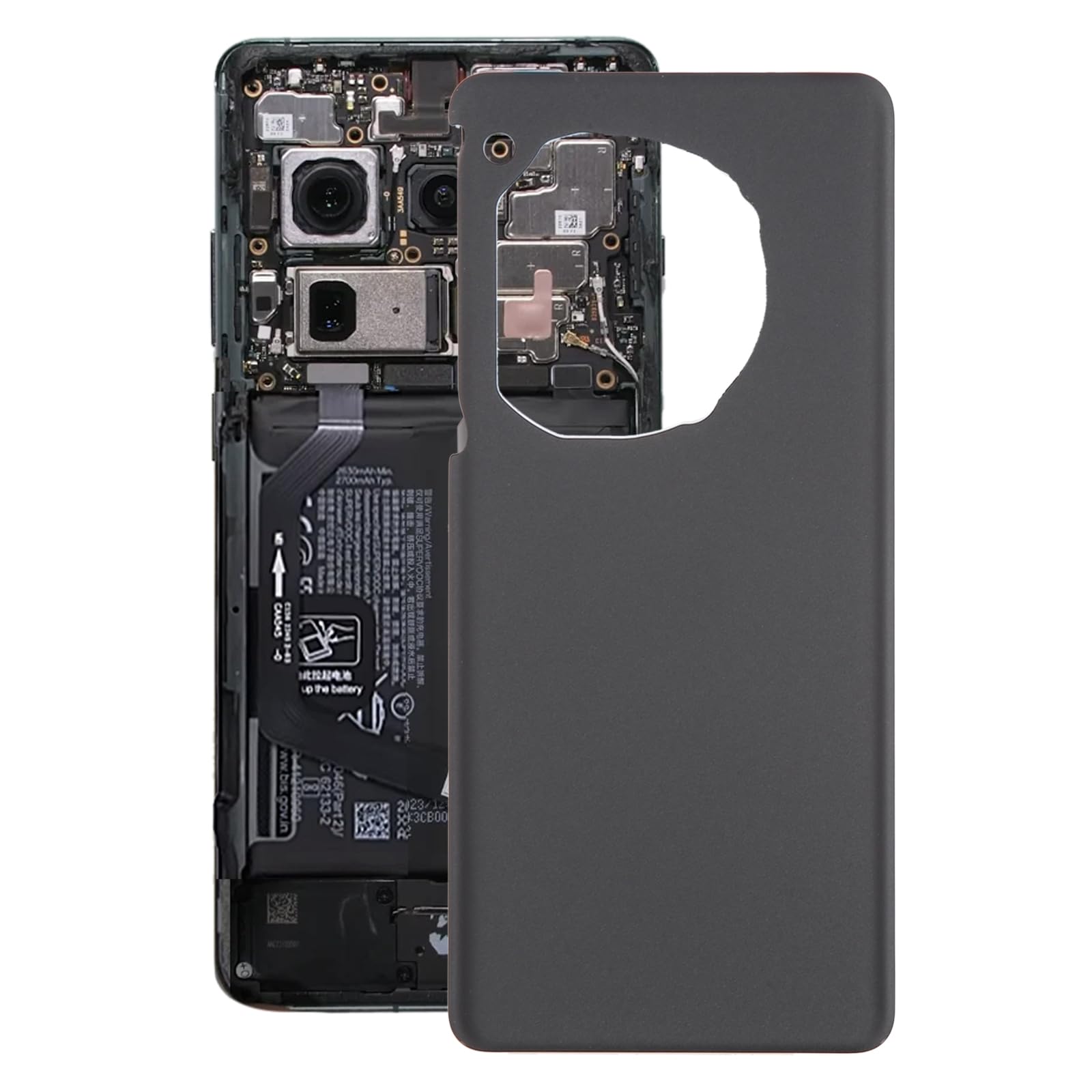 Cubierta trasera de batería para OnePlus 12, repuesto de carcasa externa en negro 5