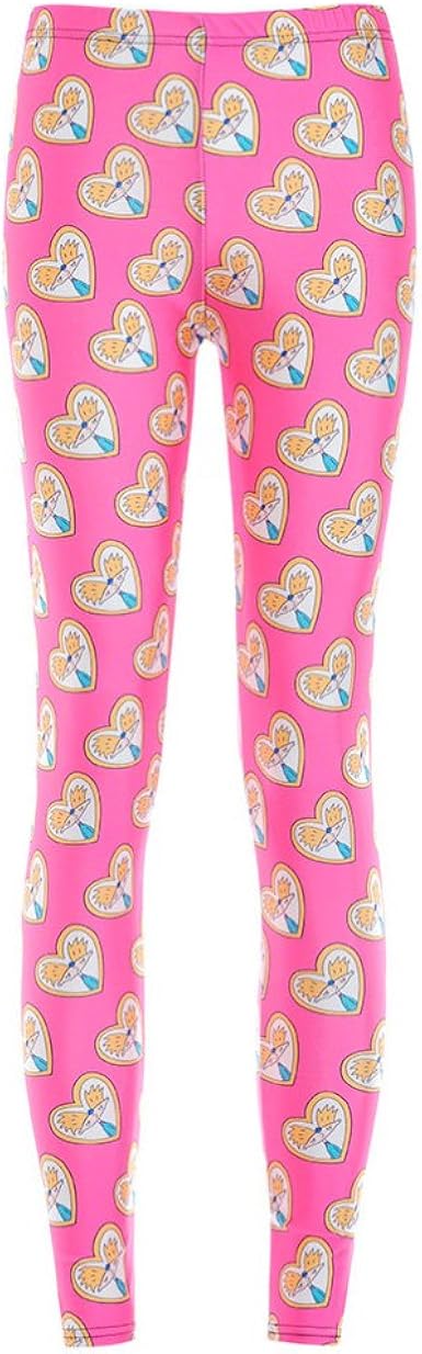 Women's Pink Heart Cartoon Leggings 