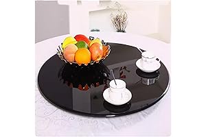 Tempered Glass Lazy Susan: Stunning Rotating Serving Tray for Effortless Tabletop Navigation