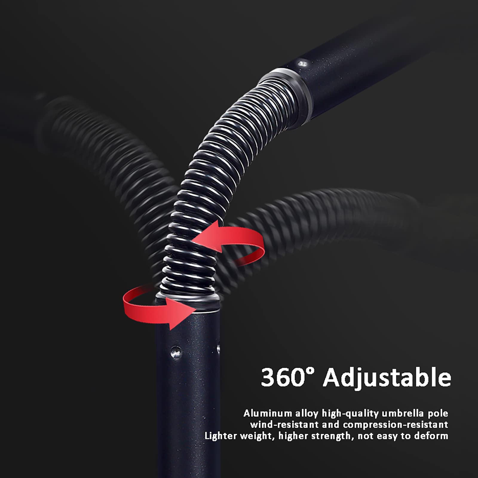Ombrellone da pesca a doppio strato per esterni, ampio, antivento, antipioggia, con protezione UV, orientamento regolabile a 360°, ideale per giardino, cortile, spiaggia e campeggio (blu)