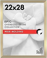 Vista 100 de Americanflat - Marco para cuadro de 16x20 con plexiglás pulido - Marcos anchos para cuadros fabricados en madera de ingeniería para exhibición