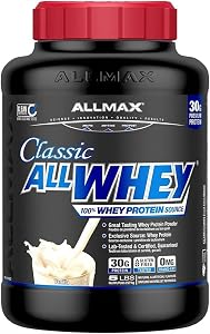 ALLMAX AllWhey Classic Whey Protein Powder, Vanilla, 5 lb