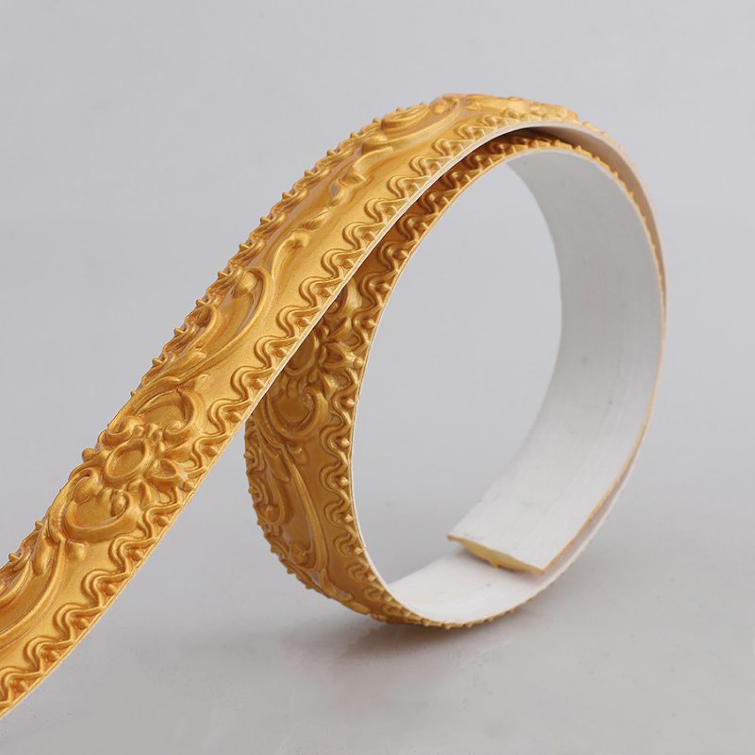 Wallpaper Border Peel and Stick for Bathroom Wall Border Sticker Home Ceiling Decorative Border 9-Gold 3.6 x 500 cm