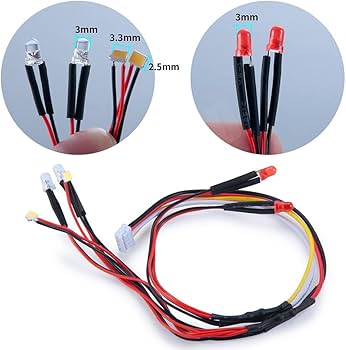 Amazon.co.jp: 京商 ミニッツ 用 LED ライト 白2 灯 赤2灯 橙2灯