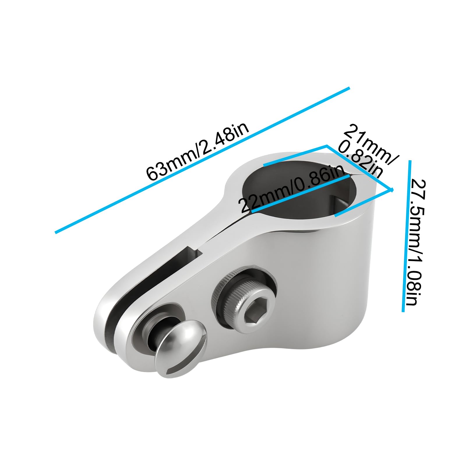 ECSiNG 2 Soportes de Riel Deslizante de Mandíbula de Acero Inoxidable 316 Compatible con Bimin La Instalación de Capotai