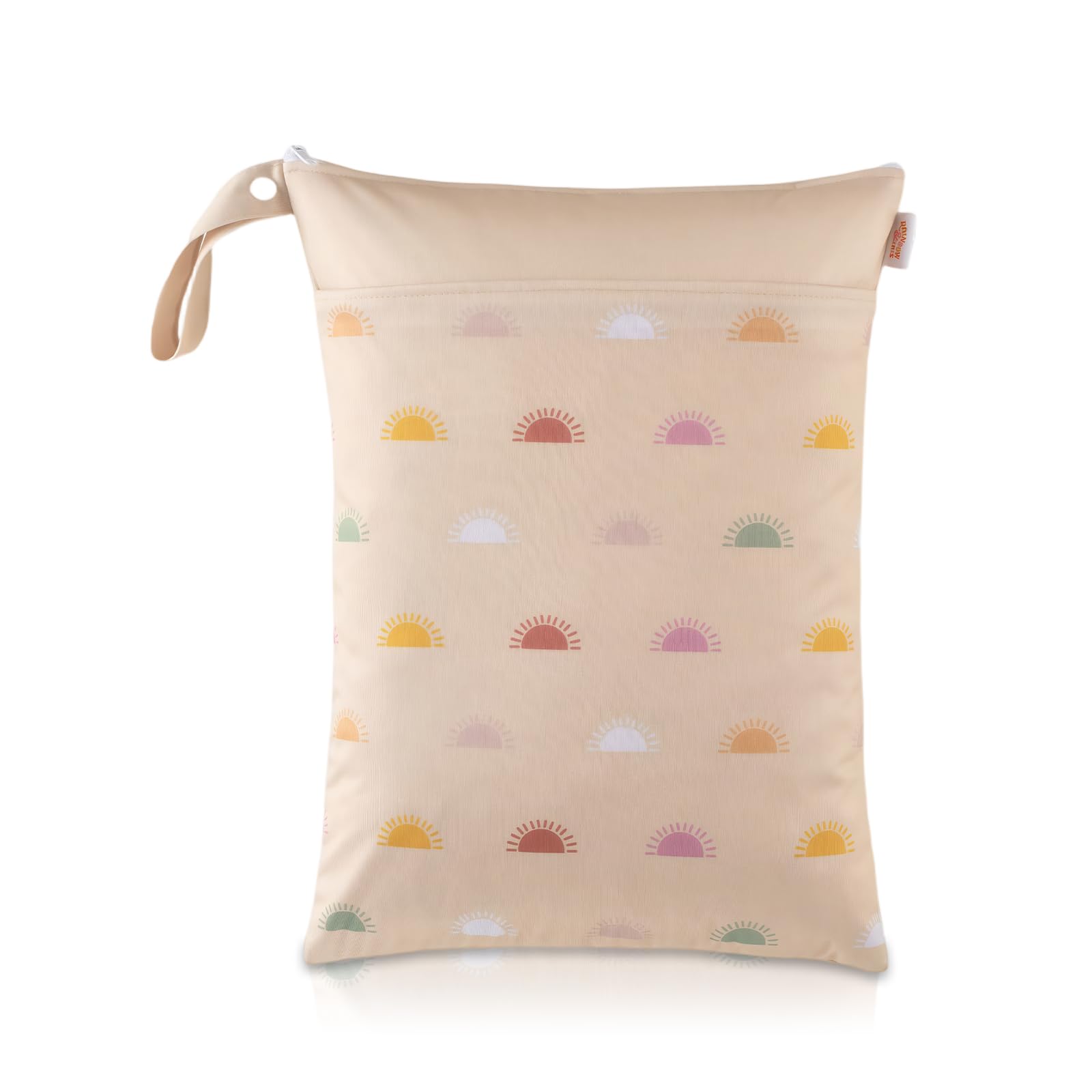 Wetbag Kindergarten Groß, Nasstasche Windel, Wickeltasche Beutel mit Reißverschluss, Schwimmsachen Nassbeutel, Wiederverwendbare, Wasserdichte, Personalisiert, für Kleinkind-Windeln, Strand (B)