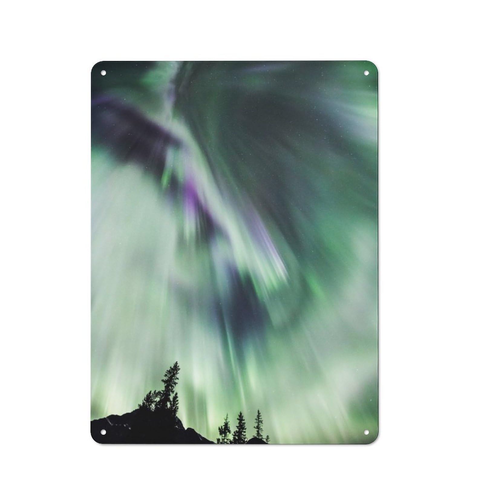 Junmoney Northern Lights In Jasper Metal Plaque 40X30cm With For Workshop Wall, Retro Decor, For Garage, Workshop And Man Cave Decoration