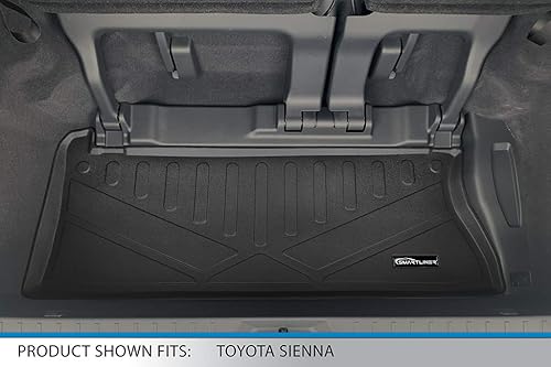 Miniatura 6 de SMARTLINER Juego de alfombrillas de 2 filas y forro de carga detrás de la tercera fila compatible con Toyota Sienna 2021-2025