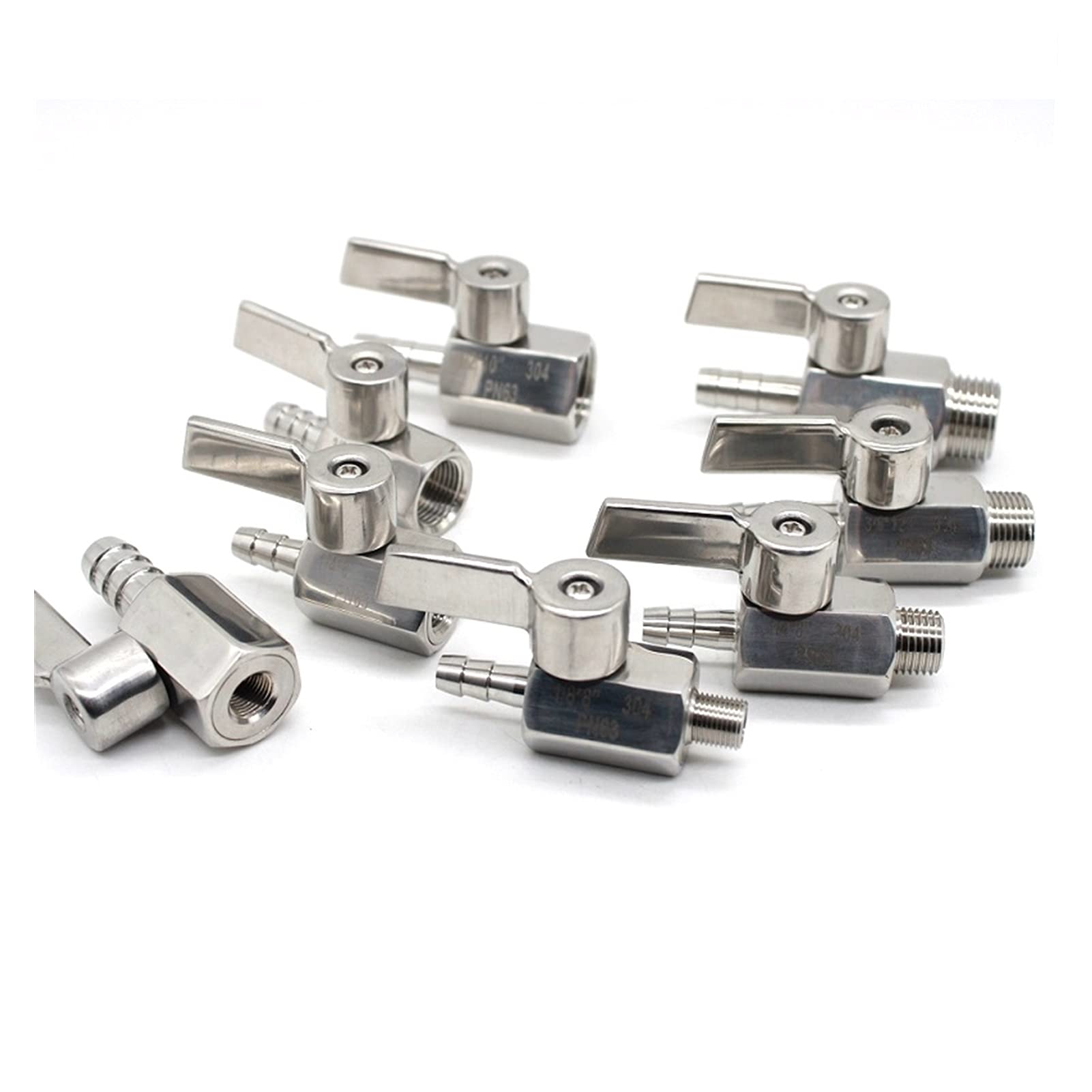 Valvola A Sfera In Acciaio Inox 10mm - Per Acqua, Gas, Carburante - Foto 8