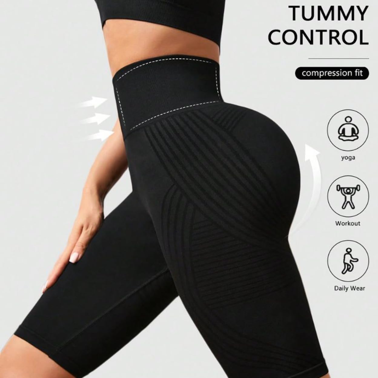 Legginsy antycellulitowe 3D dla kobiet, podnoszące i gładkie legginsy 3D, do treningu, jogi i codziennego noszenia, 2 szt