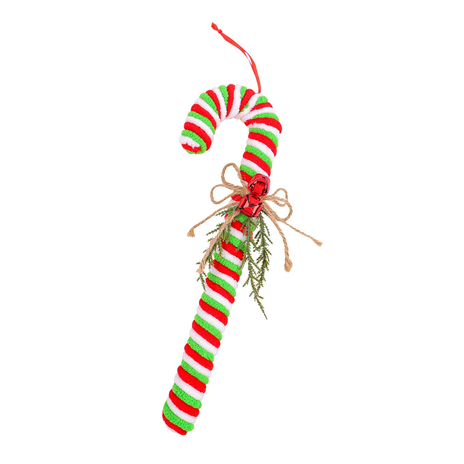 KAQNTUD Striped Candy Cane Decoration with Sturdy Rope for Indoor and Outdoor Christmas Tree Door Window Party Accents Christmas Tree Hanging Decoration