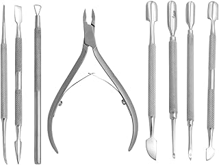 G4 Vision Nail Nippers and Pusher set Salon Grade Cuticle Pushers Trimmer Precise Clippers Pedicure Manicure Nail Care Cuticle Tool (4 Inch)