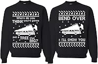 Vista 94 de Wild Bobby Why is The Carpet All Wet Todd Margo Couples Ugly Christmas Graphic Sweatshirts