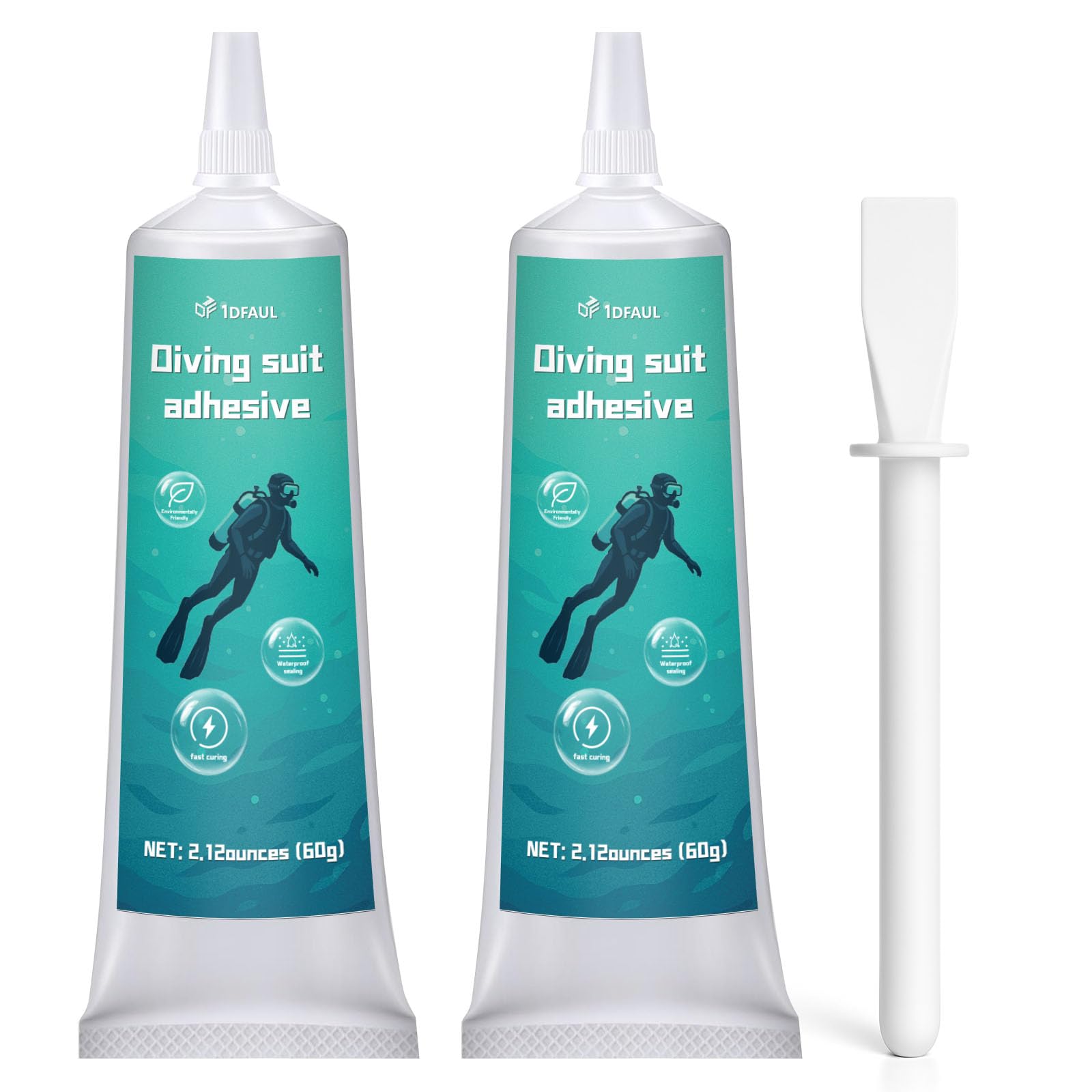 1DFAUL 120g Wetsuit Repair Glue, Wader Repair Kit, Flexible, Waterproof Sealant for Quick Fix of Cracks and Holes in Wader & Diving Suits